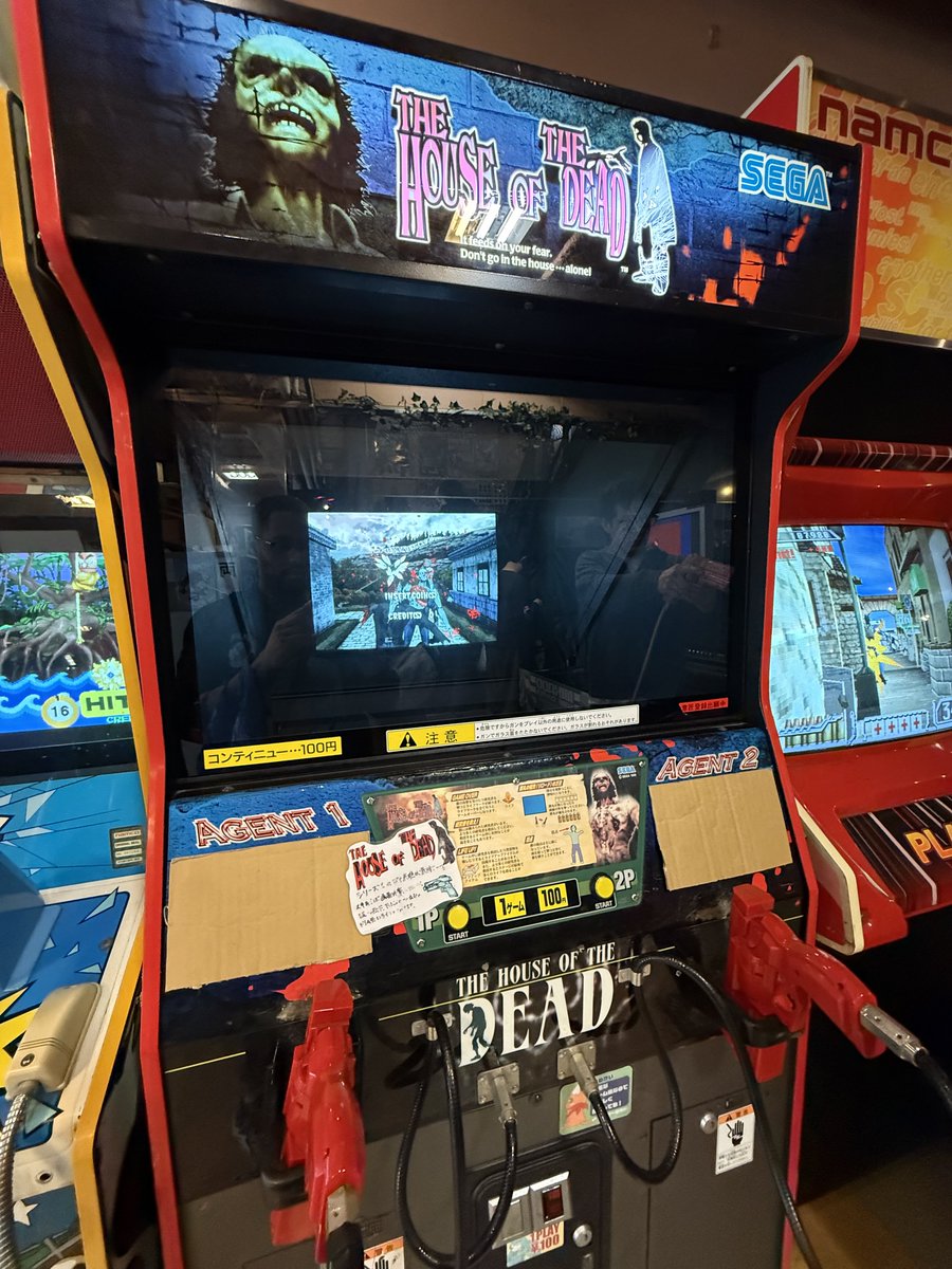 CallMeSugarMilk's tweet image. Great HOTD1 cabinet in amazing condition here at Takadonababa Mikado Game Center! 

I was on a 2CC run with all civilians saved until I died on The Magician and ran out of coins when timer reached zero 😭

I will attempt again soon! #sega #houseofthedead #arcade