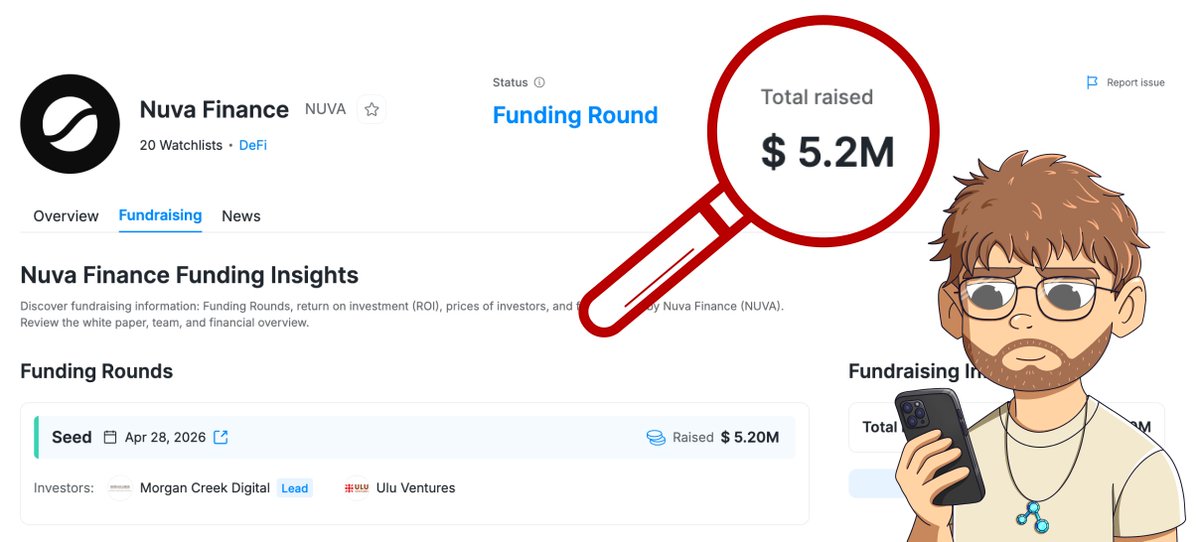 💵  NUVA Finance Raised $5.2M

Waitlist is now open

<a href="/NUVAFinance/">NUVA Finance</a> is a marketplace for investing in real-world asset yields

The project plans to launch a points program

$NUVA token launch &amp; Airdrop confirmed
nuva.finance/docs/nuva-ecos…

🔗 Join early: nuva.finance

💙