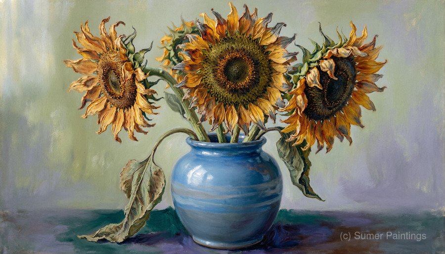SumerArts's tweet image. Even as beauty fades, it remains forever alive in paint.
pictorem.com/2641638/golden…

#Sunflower #Art #FlowerVase #OilPainting #VincentVanGogh #Masterpiece #EmotionalArt