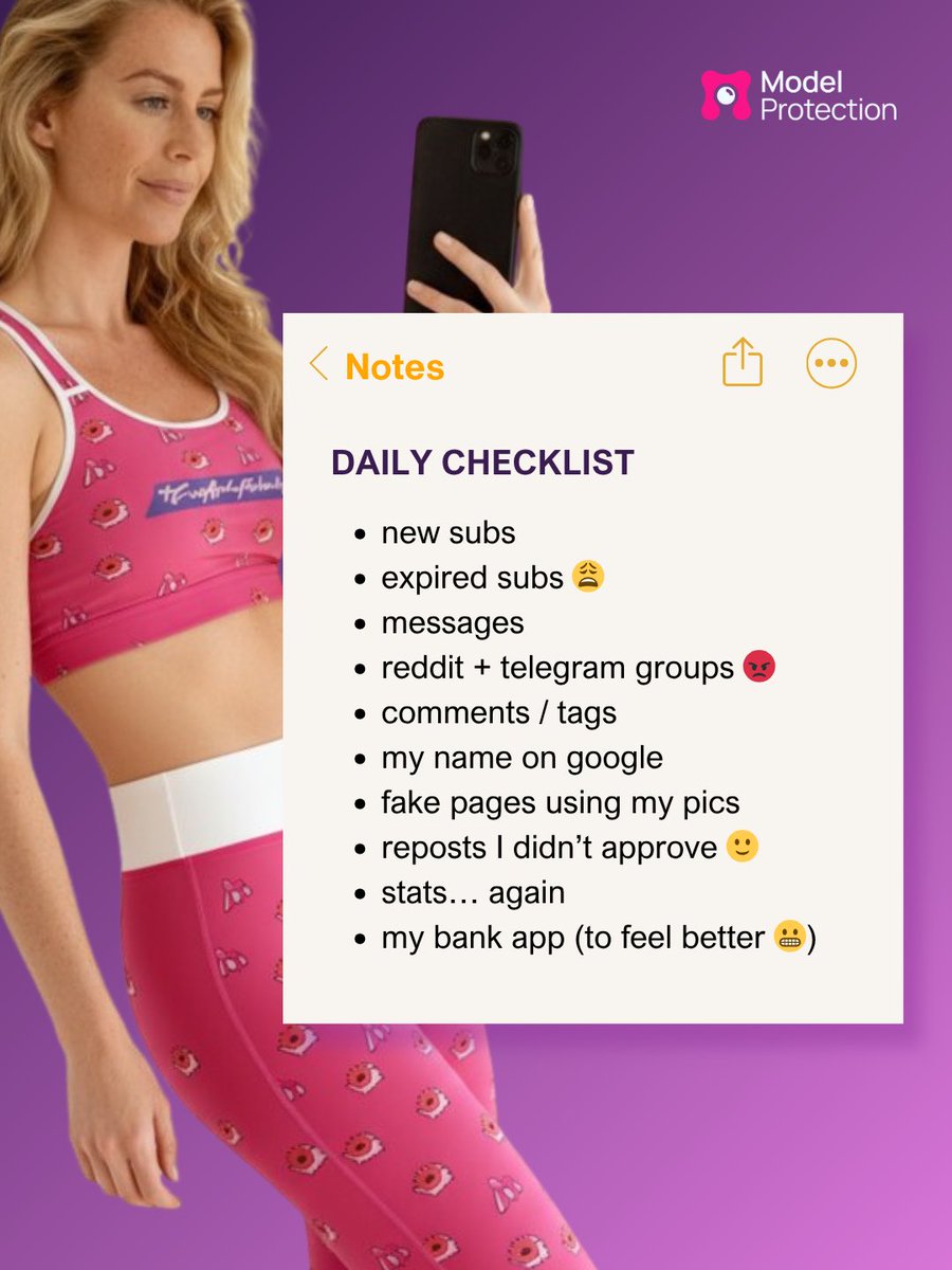 cammodelprotect's tweet image. How many of these have you checked today? 😅

#OnlyFansCreator #CreatorLife #ContentCreator #LeakedContent #DMCA