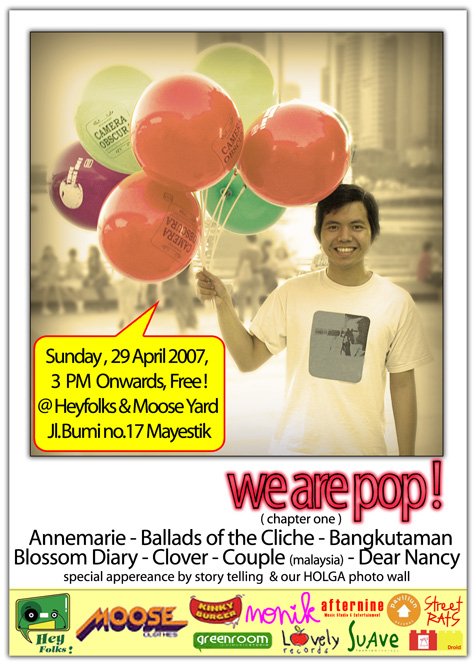 wrarchives's tweet photo. Hari ini, 19 tahun yang lalu, di Jakarta ada gig ini.

“We Are Pop! vol. 1”
@ Heyfolks,
Mayestik, Kebayoran Baru, Jakarta-Selatan
(29 / 4 / 2007) https://t.co/A9T1x0GUvo