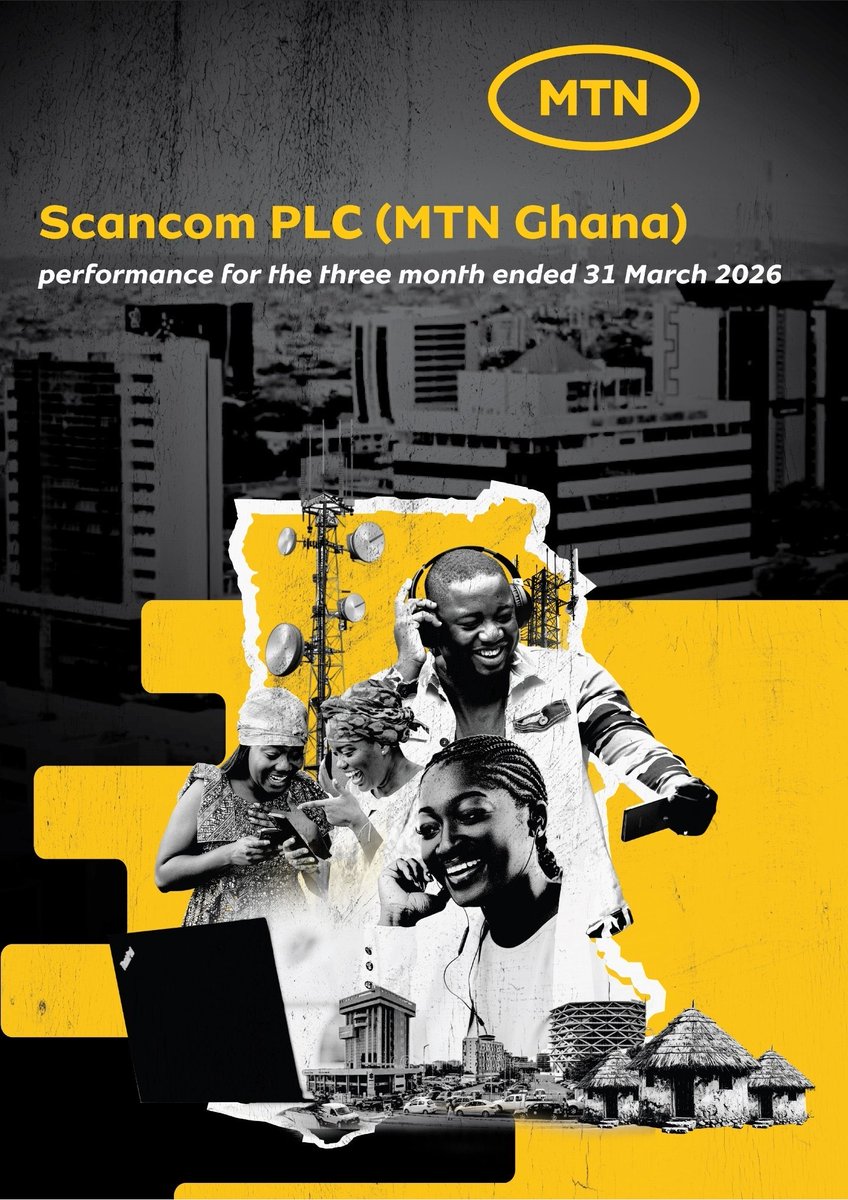kofiahoto's tweet photo. #MTNGH Q1 2026 Performance 

Key highlight: Dividend Policy revised to permit the declaration of interim dividends after each quarterly result.  Interim Dividend for Q1 2026 = GHS 0.06 

#GSE #MTNGH https://t.co/51y1lBLQeo