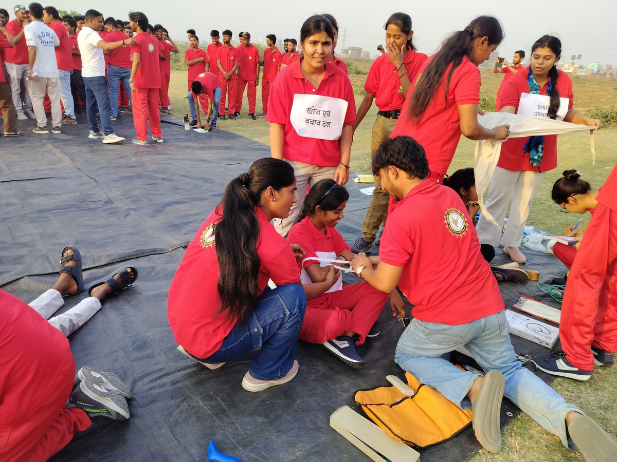 ndmaindia's tweet image. Yuva Aapda Mitra Scheme:
Training programme, held from 21–27 April 2026 at Guru Ka Bagh, Patna Sahib Bhawan, concluded successfully with the participation of 113 volunteers from @BharatScouts 
#YAMS #volunteerism #training #disatervolunters