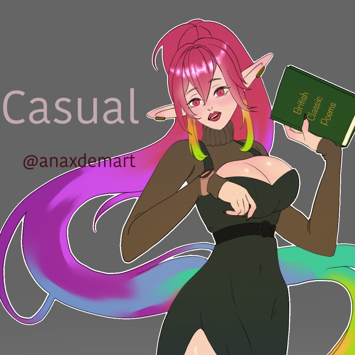 anaxdemTn's tweet image. I’m a portrait artist 🥴
But it’s time to break my own limits! 🔥
So I’m drawing my elf girl Elain (my OC avatar, in case you don’t know her 👀) in different D&amp;amp;D outfits and full body 😤

How many versions do you think I’ll manage to finish? Drop your guesses in the comments! 😅