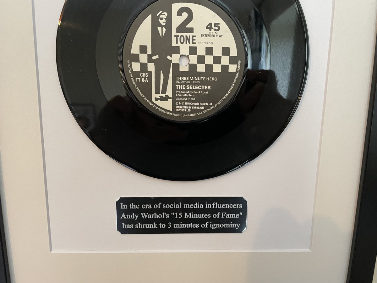 My1stRecord's tweet image. #Popmaster R2 - yielded 24pts for MyFirstRecord.co.uk:  another matching pair.

Success with Relax, ABBA, hunting high and low, 
Selecter (we framed it for our walls), Sylvester, Native.