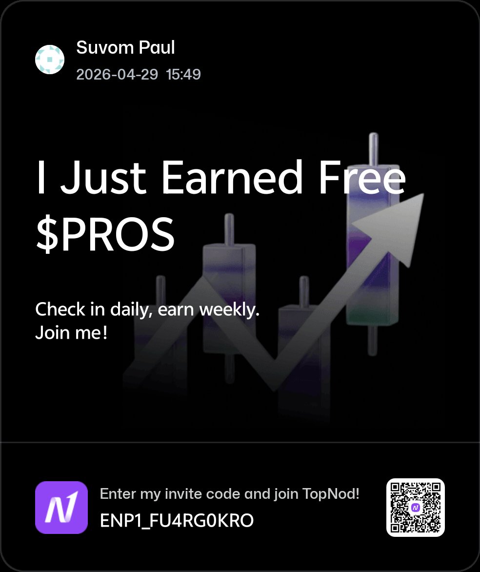 paul_suvom's tweet photo. Just joined TopNod Energy Park ⚡️
Simple tasks → earn Energy → share weekly $PROS rewards.
The more people join, the bigger the reward pool 
Worth a try！
#topnodenergy
https://t.co/r9dbgFUYY1 https://t.co/g4h6DwhRo6