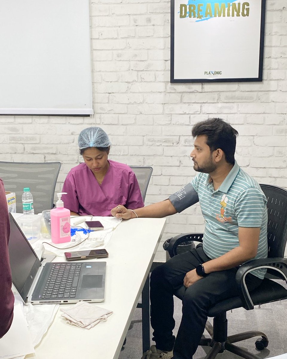Plaxonic's tweet image. At Plaxonic, our people drive our growth.

We hosted a Health Checkup Camp at our Noida office, making it easier for every Plaxonian to prioritize their health at work.

Proud of everyone who showed up for 
themselves.

#Plaxonic #EmployeeWellbeing #PeopleFirst #WorkplaceCulture
