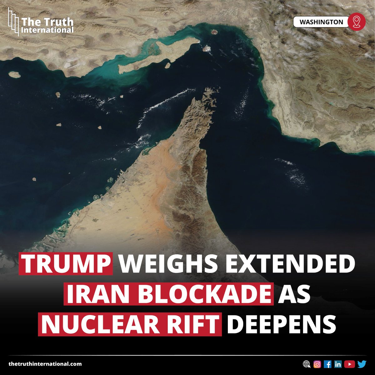 ttimagazine's tweet image. Trump Weighs Extended Iran Blockade as Nuclear Rift Deepens

FOR FURTHER DETAILS: thetruthinternational.com/trump-weighs-e…

#USPresident #DonaldTrump #Weighs #Extended #Iran #Blockade #Nuclear #Rift #Deepens #Washington #TTI