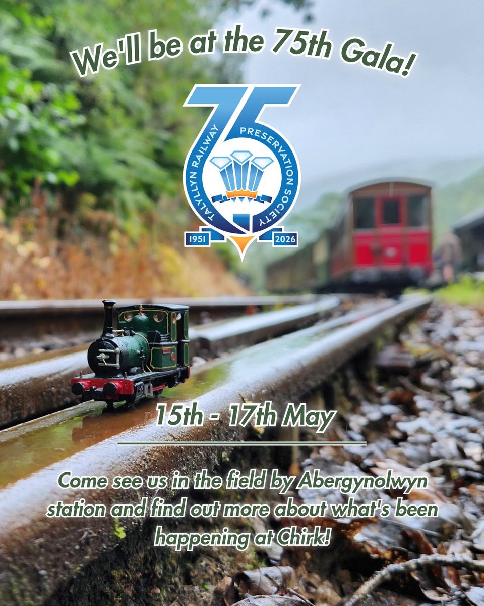 The_GVT's tweet photo. We're so excited to be heading to the Talyllyn Railway's 75th Gala in just over 2 weeks' time! We'll have a few items on display, and we'll be selling model kits to raise money for the tramway. A huge thank you to the Talyllyn for inviting us, we hope to see you there! 😁🚂🚃🚃 https://t.co/128Zo5RNZo