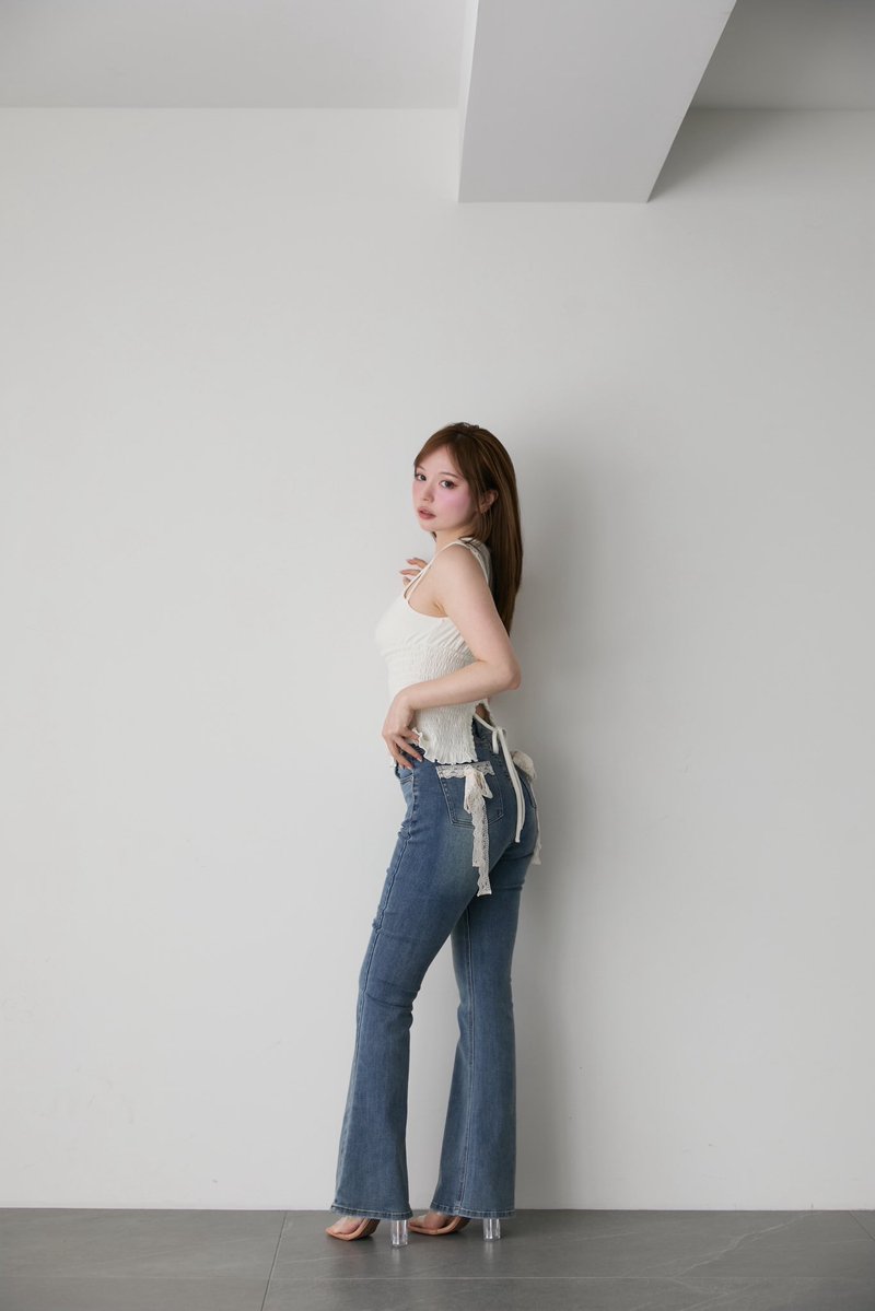 Ami shirring logo tops 【タグ付】 andmary TOPS