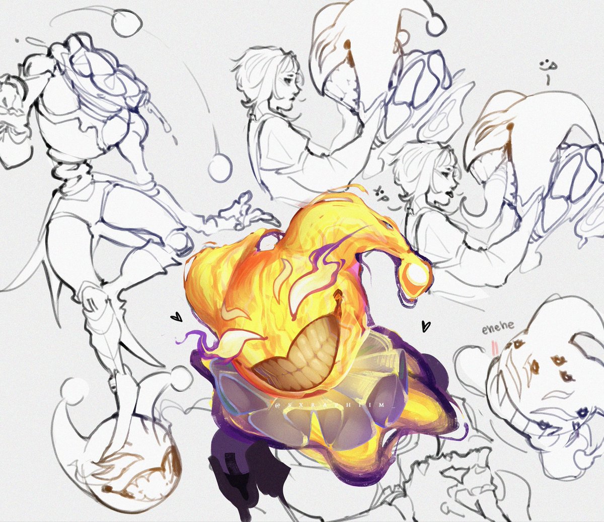 pandemonium shaco today :) some doodles to celebrate