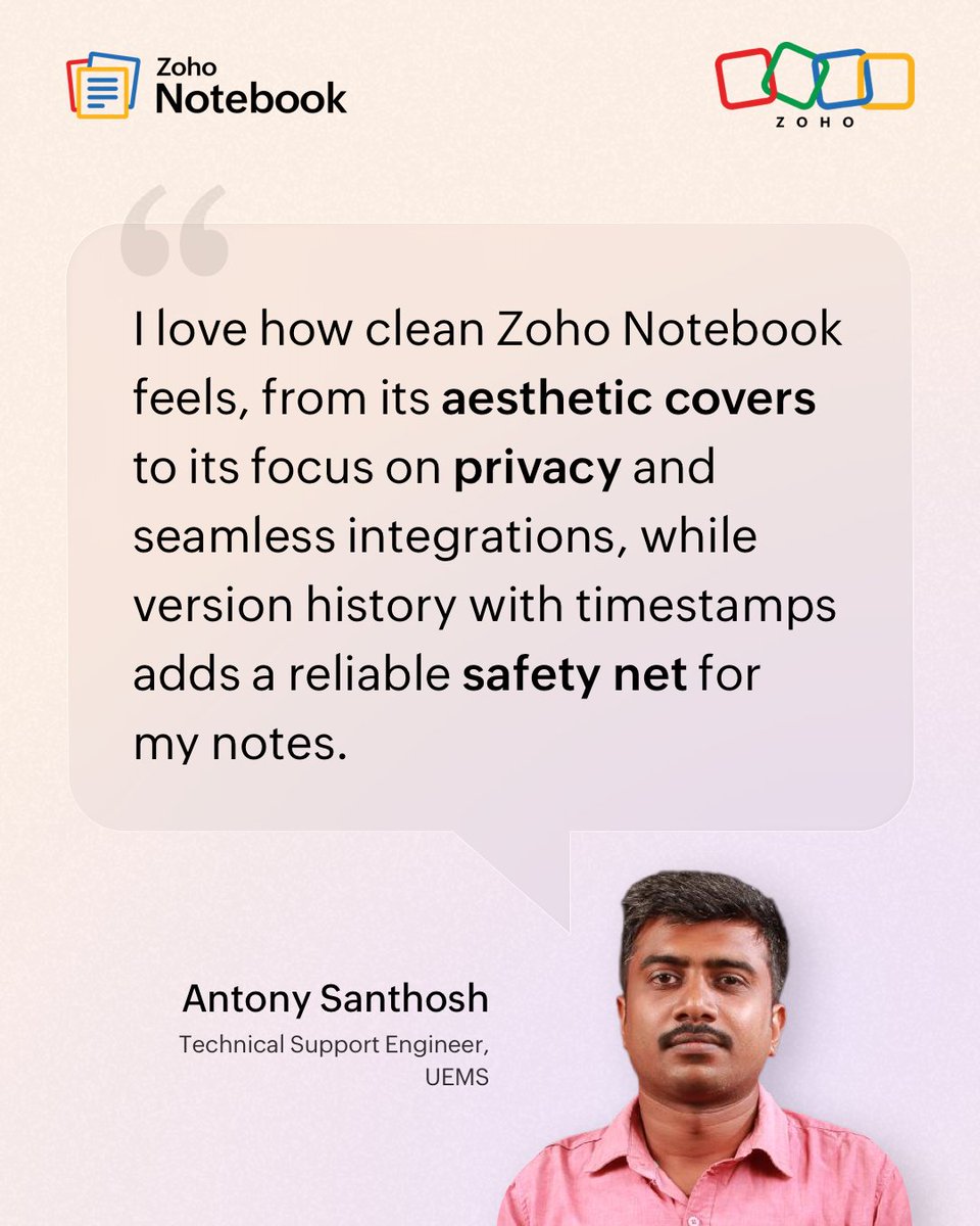 Zoho Notebook tweet media