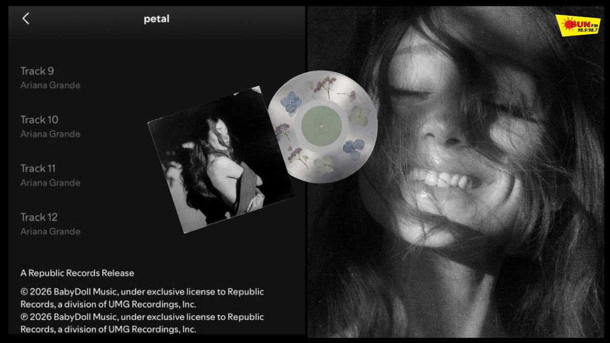 sunfmlk's tweet image. A new era is officially locked in as the pop star’s eighth album Petal arrives July 31, marking a major move with full ownership under her own label.
#Petal #NewAlbum #July31 #arianagrande #sunfm