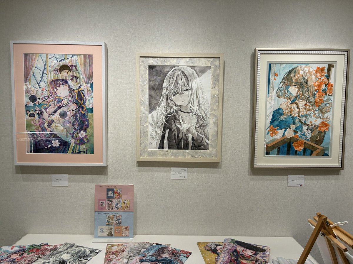 絵師100人展の後に銀座で開催している優子鈴さんの原画展に行きました
