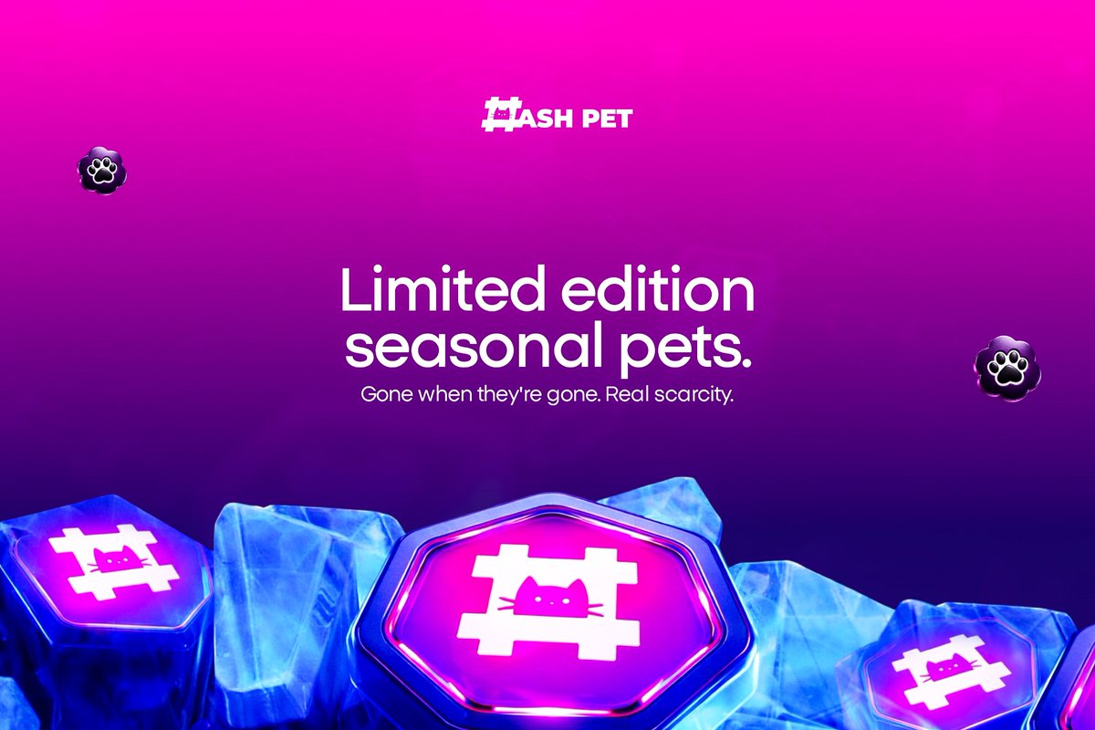 HashPet_'s tweet photo. Limited edition.

Everyone says it.
Nobody means it.

We do.

Seasonal pets drop.
Season ends. Pets vanish.

Real scarcity.
Not marketing. https://t.co/XwrMHsIyfW