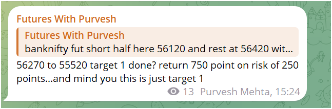 TA_Purvesh's tweet image. we took trades in #banknifty because it was weaker than #nifty

#banknifty 55000 pe from 650 to 930+

#bankniftyfuture from 56270 to 55500 

and mind you both hit just first target....second target is open for all who have guts to hold overnight....else you can book here as well.