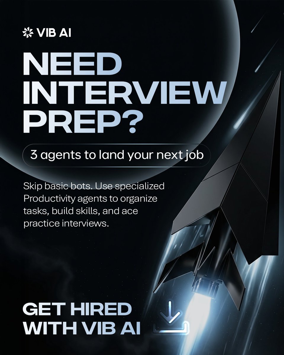 vib_ai_official's tweet image. 🌏Still prepping for interviews the hard way?

VIB AI gives you specialized agents to help you organize, practice, and perform — all in one place.

👉 Experience VIB AI : app.vibai.com

🌐 Website : vibai.com

#VIBAI #InterviewPrep #CareerGrowth #AItools