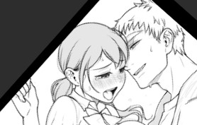 5月頭に一部まとめを更新予定なのに合わせて御礼イラストを描いてます!ep2のまだ意地悪男だった仁科さんとウブな女の子だったユメちゃん