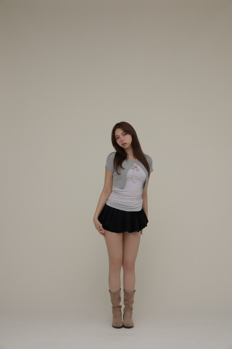 Vickey set tops color gray/black ¥12100-tax in キャミソールと