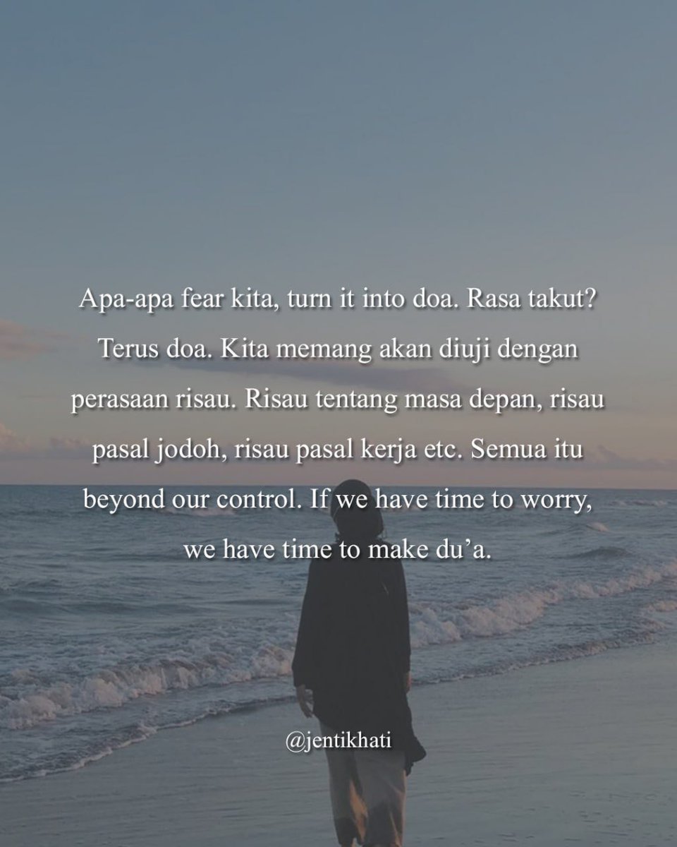 jentikhati's tweet photo. Percayalah kepada kuasa doa. Yakin dengan Allah.❤️🤲🏻

Jangan pernah putus asa untuk berdoa. Kerana setiap yang kita doakan pasti Allah akan makbulkan bila waktunya sesuai dengan keperluannya. https://t.co/bmHyFJ7wCs