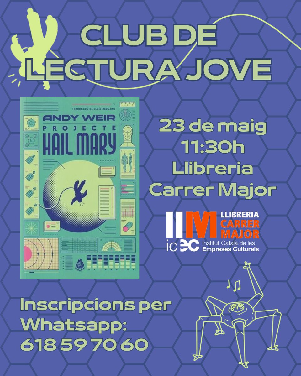 carrermajor's tweet photo. Amb Sant Jordi superat, tornen els clubs de lectura! 

Ens veiem el dissabte 23 de maig a les 11.30 per una nova sessió del club de lectura jove. Amaze, amaze, amaze! 🎵🎶 https://t.co/D9QNLChPXn