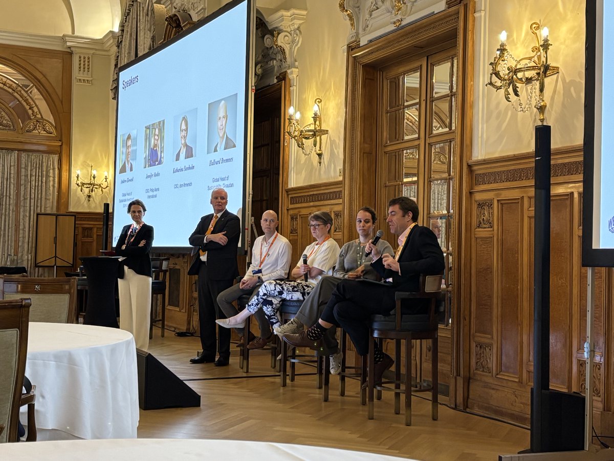 Givaudan's tweet photo. This week at @‌WBCSD's Annual Meeting, our Global Head of Sustainability Hallvard Bremnes joined a panel on how sustainability drives real business value — from investor confidence to talent, risk, and resilience.

#Sustainability #WBCSD #BusinessForGood https://t.co/ae2axYXjqc