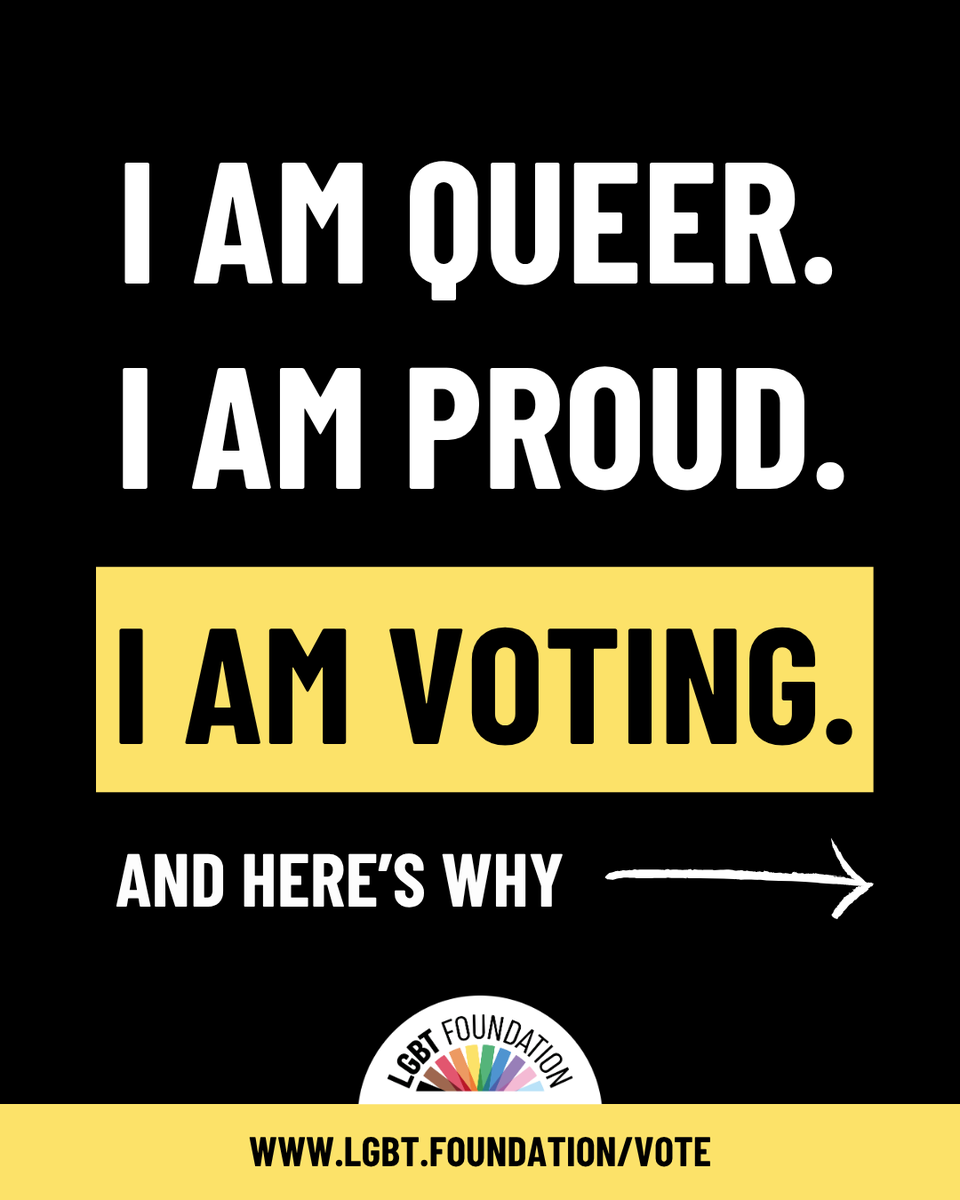 LGBTfdn's tweet photo. With LGBTQ+ safety is under threat around the world, it's time for all of us to step up to protect our local communities. How do you plan to use your vote for good on 7th May? 🌈🗳️
🔗 https://t.co/cvNhrqYyYe

#VoteWithPride #LGBTQVoting #ukpolitics #uknews #ukelection #ukvote https://t.co/B1M3d3Hc0h