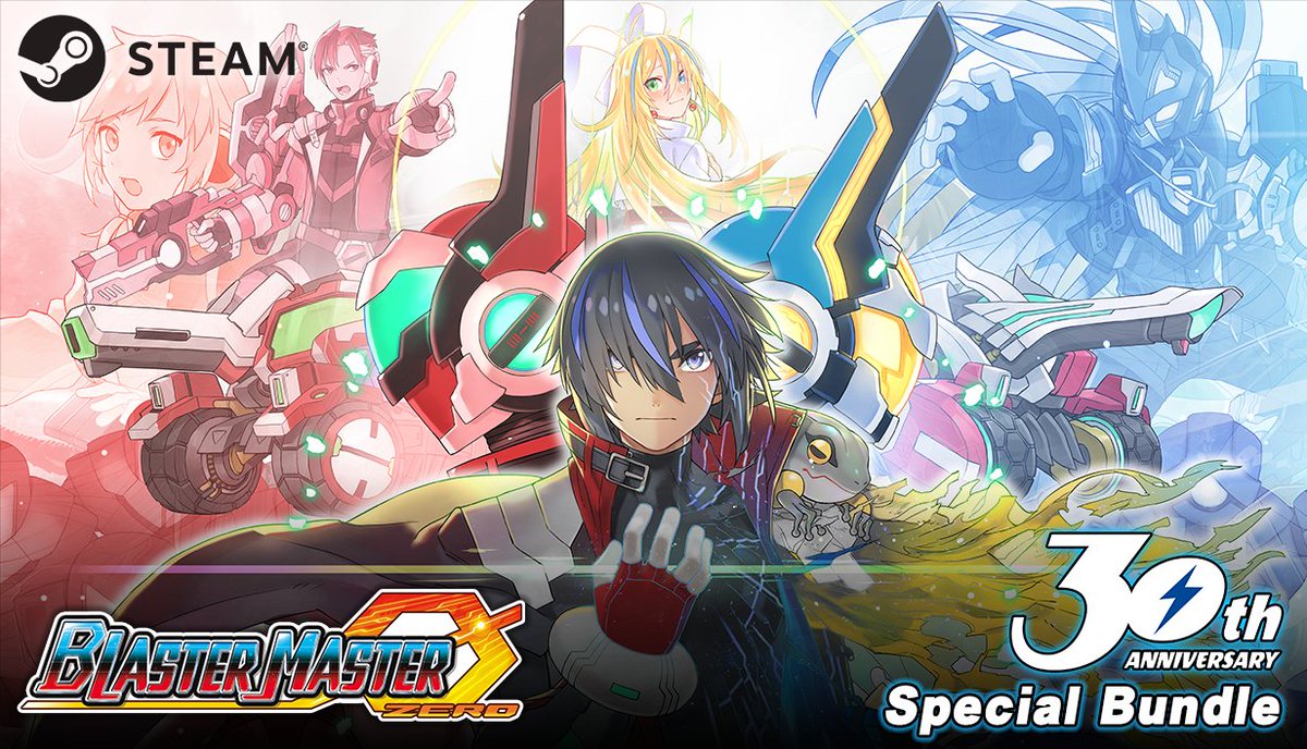 ㊗️Steamストアにてインティ・クリエイツ創立30周年記念セールを開催中🎊🎉🎉

会場は➡️store.steampowered.com/sale/INTICREAT…
30周年記念バンドルは一律30%OFFが上乗せされます！

■"Blaster Master Zero" Complete Bundle … 64%OFF
　　プラスターマスター ゼロ
　　プラスターマスター ゼロ 2