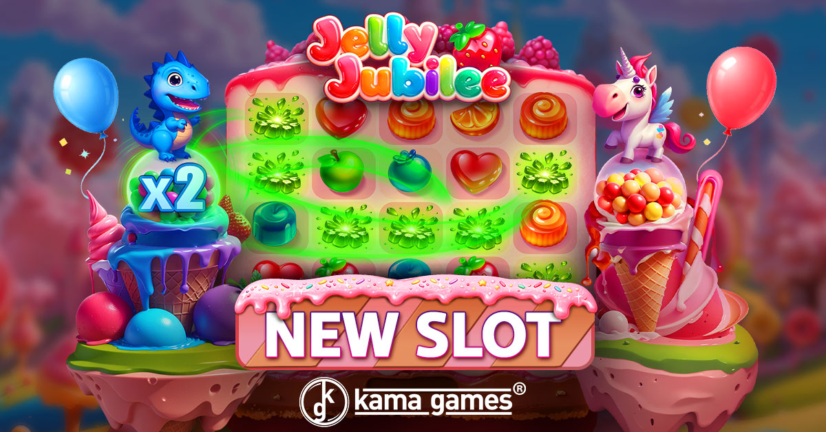kamagames's tweet photo. 🍭KamaGames' sweetest new slot is here!🍭

🍬Jelly Jubilee treats players to lucrative features like matching symbols, bonus multipliers, and respins!🍬

Read more: https://t.co/WbeVreB5pD

#SocialCasino #Slots #GamingNews #OnlineGaming https://t.co/b8QsqiaYj3