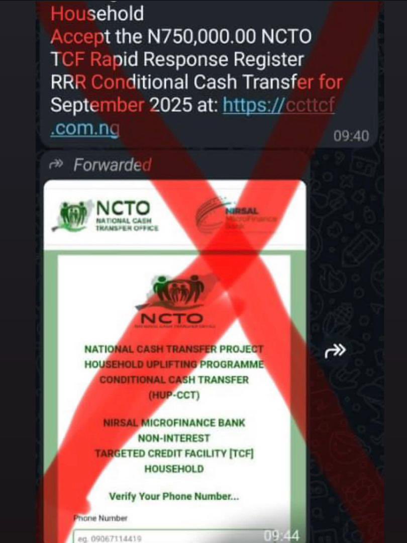 NirsalMFB's tweet image. Please be advised that the message circulating is NOT from us.

Do not engage with it. Stay alert and protect yourself from scammers.

#StaySafe 
#EmpoweringNigerians 
#DrivingEconomicDevelopment