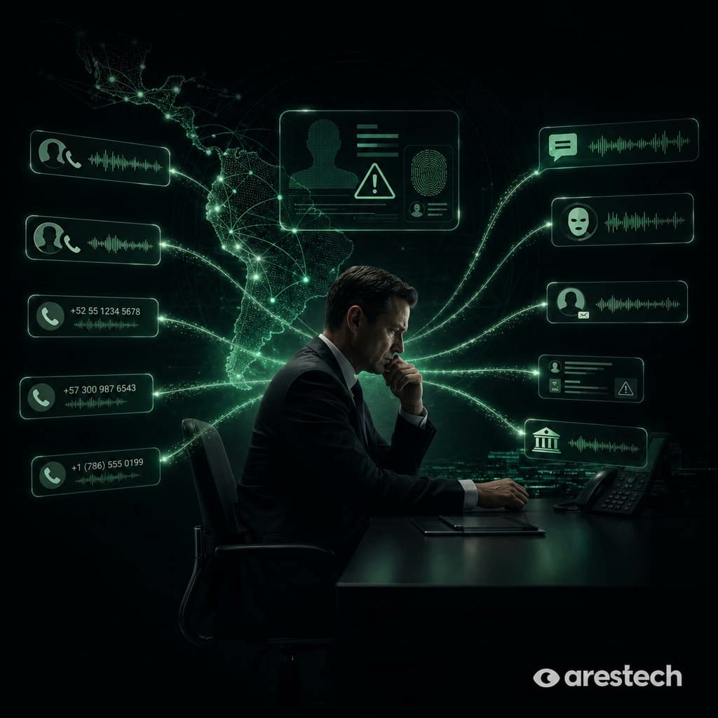 AresTechCorp's tweet photo. La extorsión moderna ya no es solo física ni solo digital.

Vive en la intersección: llamadas falsas, suplantación, urgencia y manipulación.

La amenaza cambió de forma. La protección tiene que evolucionar al mismo ritmo que la amenaza. https://t.co/4M1nXEwPd3
