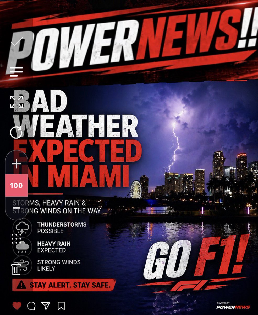 worldracing01's tweet image. Coming weekend its expected that #heavy wheater will hit #Miami! During the #F1race heavy #thunder and #rain expected!  

#nascar #F1 #Indycars #GT3 #worldracingnews #WRC #Rally #speedsport #follow us! @worldracing01