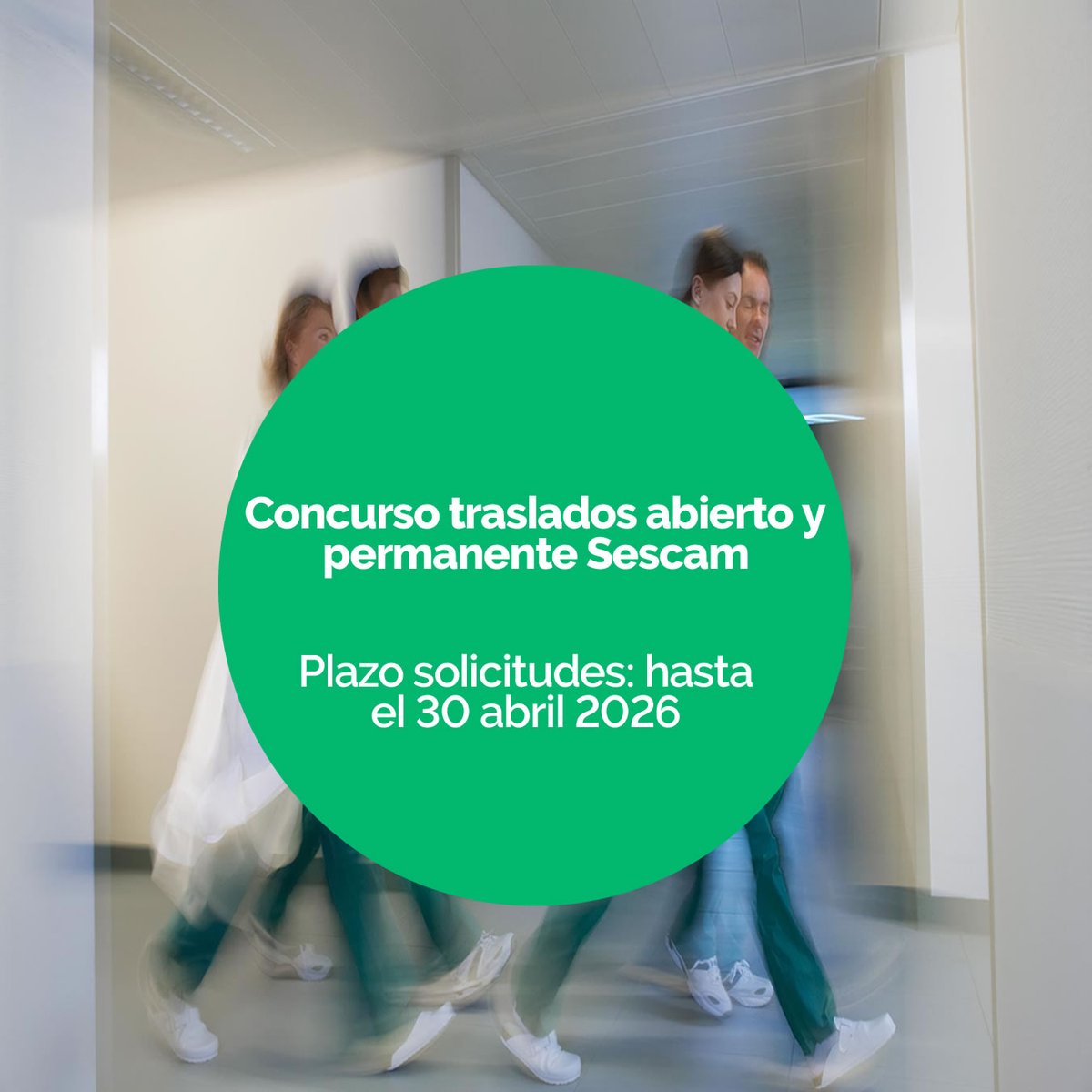 SATSE_CLM's tweet photo. ‼️📢Recordamos que el plazo de presentación de solicitudes para el concurso de traslados del Sescam finaliza este jueves,30 de abril #Enfermería #Fisioterapia https://t.co/qnndgJ2o95