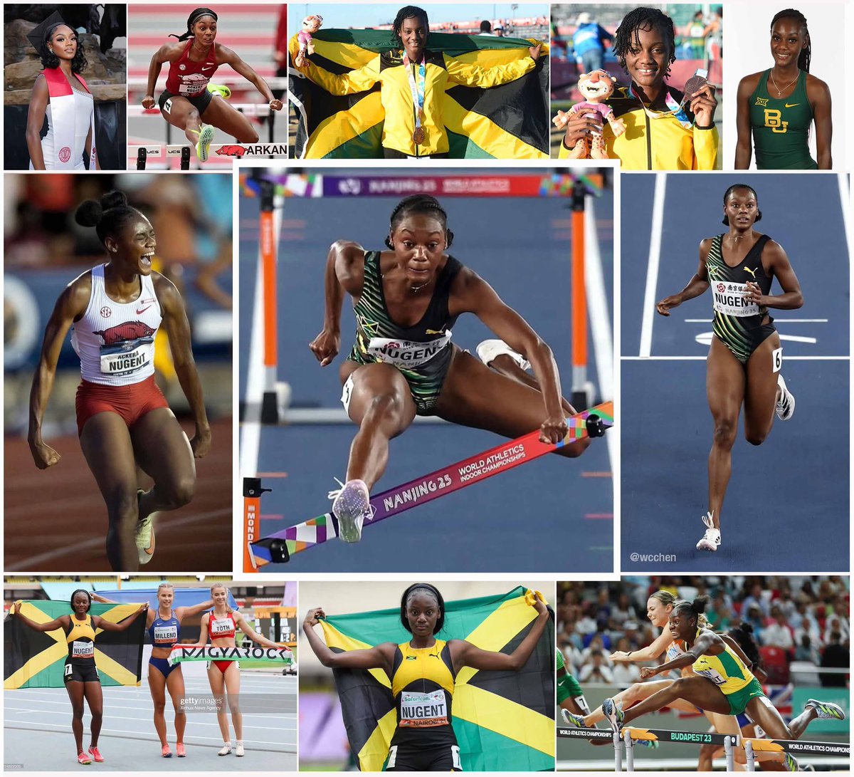 wcchen's tweet image. Ackera Nugent, #Jamaican athlete, born 24 years ago today on 29 Apr 2002. Excelsior High, Baylor University, University of Arkansas alumna. Won World U20 Championships 100m hurdles Gold 2021 Nairobi; World Indoor Champs 60m hurdles Bronze 2025 Nanjing. #Jamaica #Caribbean