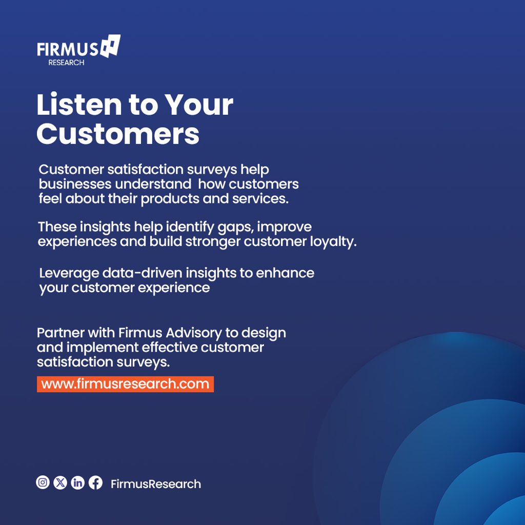 firmus_research's tweet image. Customer feedback drives improvement.
Customer satisfaction surveys help businesses identify strengths, gaps, and opportunities to enhance customer experience.

#CustomerExperience #BusinessInsights