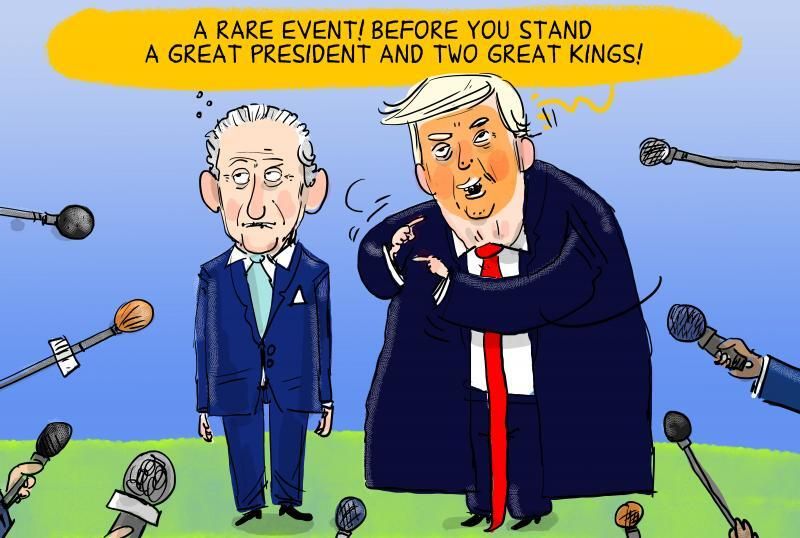 cartoonmovement's tweet image. King Charles visits Trump. New cartoon collection: buff.ly/eYZtyyL

Cartoons by DengCoy Miel, @MarianKamensky1, Leopold Maurer and Dale Cummings.