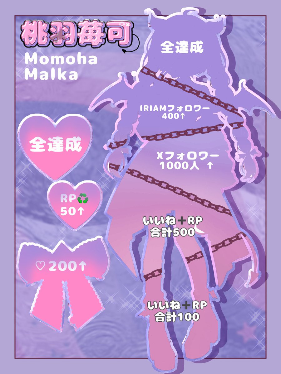 桃羽 苺可💝👿💤@立ち絵公開チャレンジ tweet media