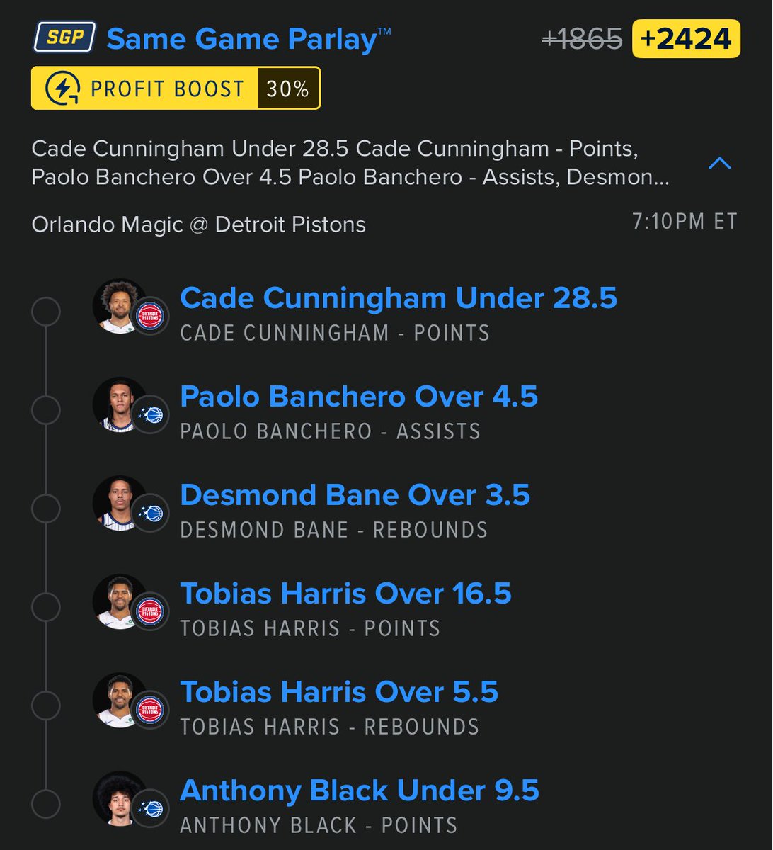 Lottolocks's tweet image. MAGIC / PISTONS #NBA WEDNESDAY +2424 LOCK 🔒

@Playbook (link to tail in comments 🔗)