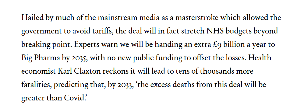 karl_fh's tweet image. This is alarming. Starmer’s deal with Trump to hike NHS drug prices by 25% is predicted to cause “tens of thousands more fatalities”.
