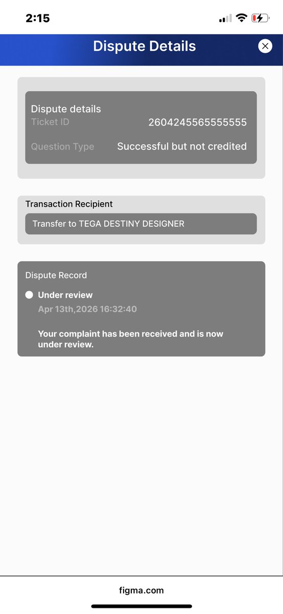 Project Title

Redesigning the Transaction Dispute Experience in a Mobile Banking App
