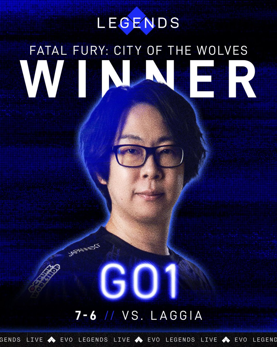 Evo's tweet photo. He got the runback.

GO1 is the winner of our first undercard match at Evo Legends LIVE! https://t.co/FB44d2ztOo