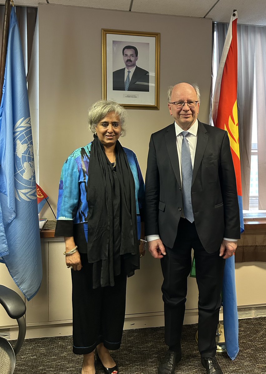 Welcomed H.E. Mr. Dag Hartelius, Deputy Foreign Minister of Sweden, to <a href="/Eritrea_UN/">Eritrea at the UN</a>. Our discussions included the #UN80 initiative and its various workstreams, highlighting the need for a more effective, coherent, and responsive <a href="/UN/">United Nations</a> in addressing today’s global challenges.

The