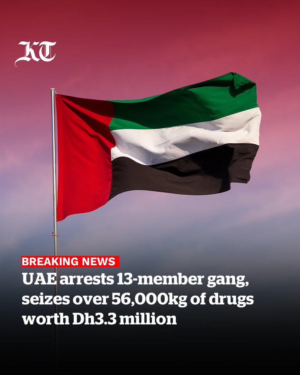 #BreakingNews UAE arrests 13-member gang, seizes over 56,000kg of drugs worth Dh3.3 million
khaleejtimes.com/uae/uae-arrest…