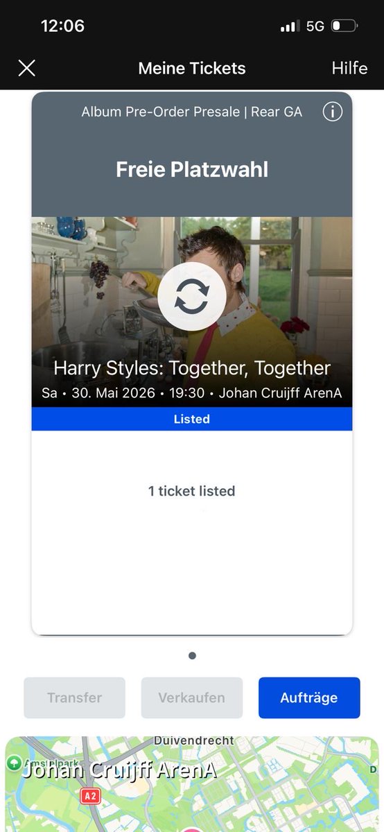 angihrl's tweet photo. i am selling one ticket for harry styles on the 30th in amsterdam! Its rear ga and i am selling it for 110€ :) 💖 https://t.co/HH5Xm8v67u