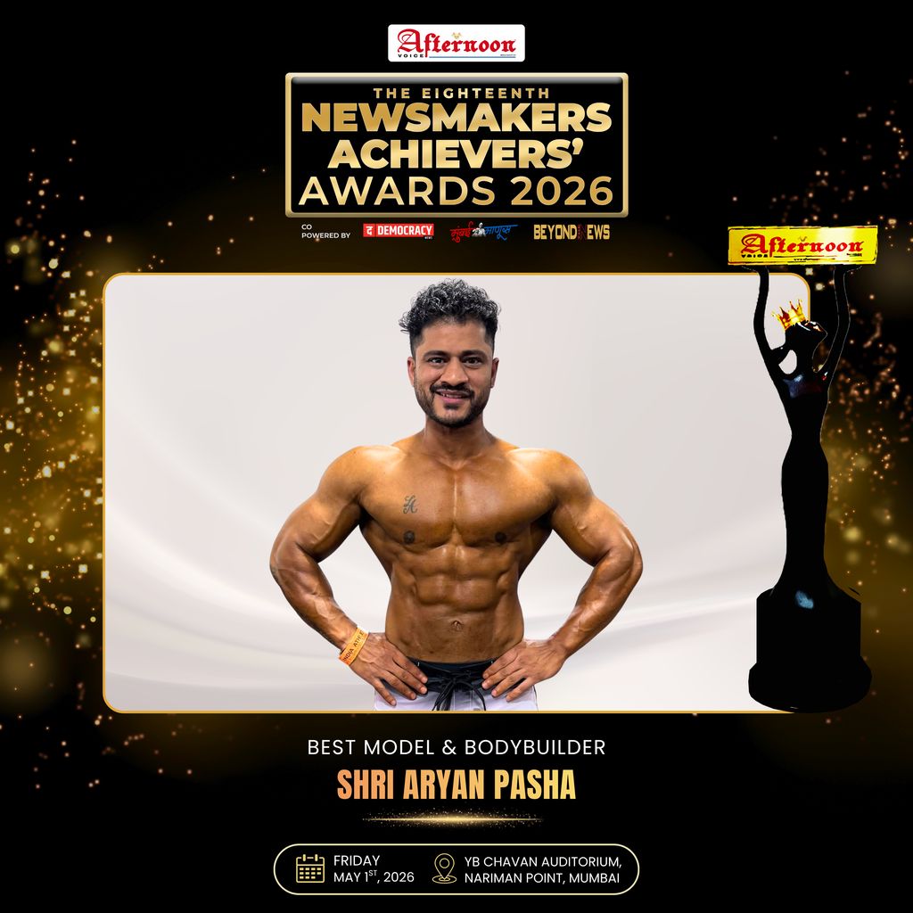 NBCAward's tweet photo. Breaking barriers and redefining strength with courage and identity.

Shri Aryan Pasha
🏆 Best Model &amp; Bodybuilder

We celebrate his inspiring journey.

📍 18th Newsmakers Achievers Awards 2026 

#AryanPasha #Bodybuilding #Fitness #Inspiration #NewsmakersAwards #AfternoonVoice https://t.co/Y9RSRJmabV