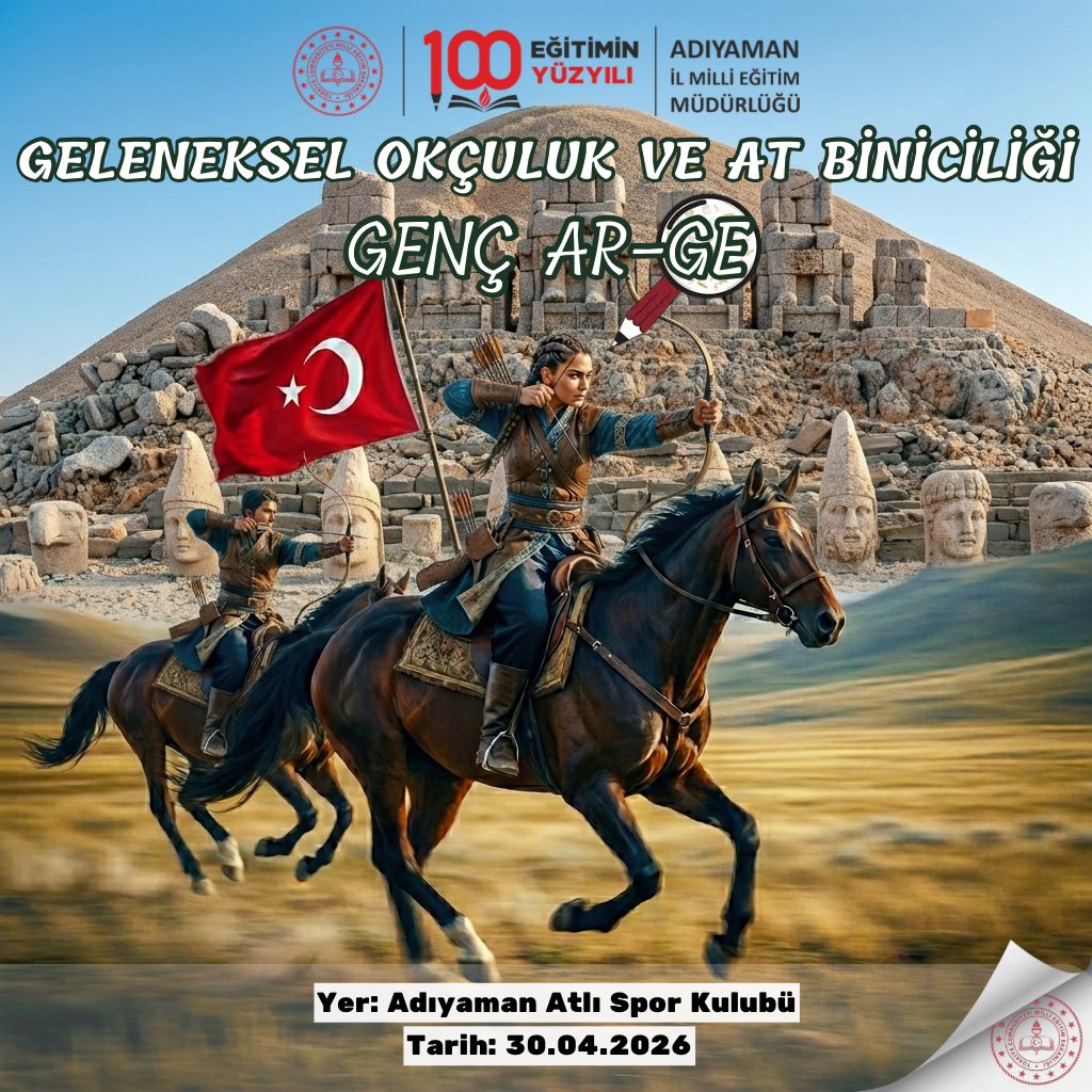 adiyamanarge's tweet photo. 📍Genç AR-GE Geleneksel Okçuluk ve At Biniciği
Genç AR-GE üyeleri, Millî Eğitim Bakanlığı Strateji Geliştirme Başkanlığı tarafından yürütülen Genç AR-GE kapsamında, Sosyal ve Kültürel Etkinlikler temasıyla geleneksel okçuluk ve at biniciliği etkinliğinde bir araya geliyor. https://t.co/nccw3DTPmi