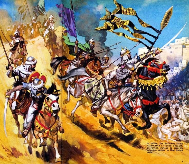 « Saladin and his Saracens » by Angus Mcbride.