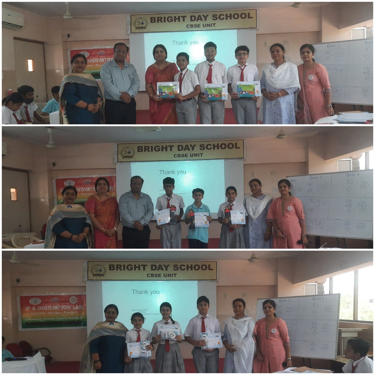 IPLAB_VADODARA's tweet image. Students were awarded 3D printed sun clock, model of logo magnet created in IP lab and scientific kit for IPR Quiz winners 🏆 and participants on IP day celebration at Bright Day School #Innovation #creativity #3D prototype