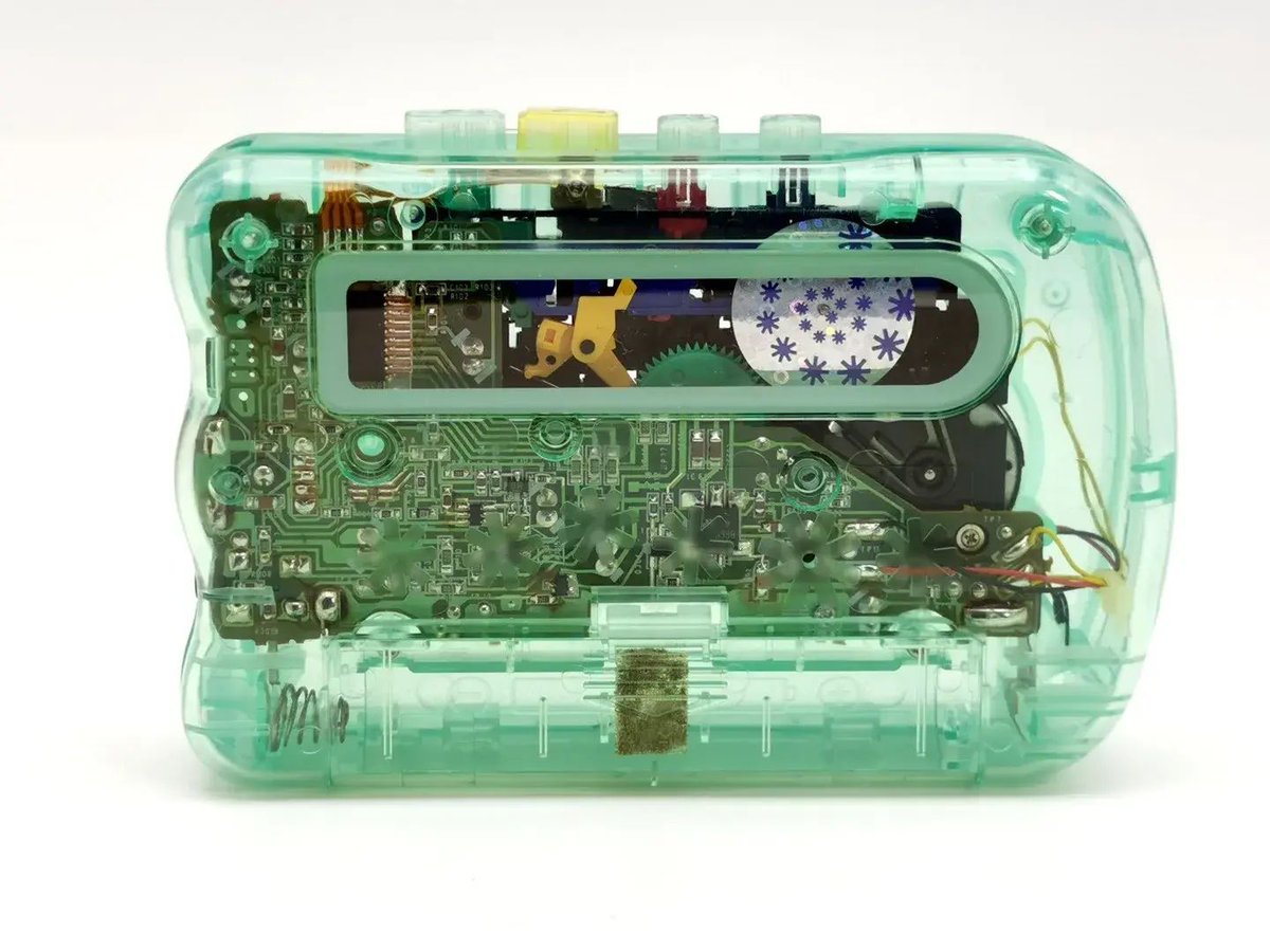 old_memory's tweet photo. Sony WM-3500SP Whoopee Series transparent (1994) https://t.co/5qj1miOuxy