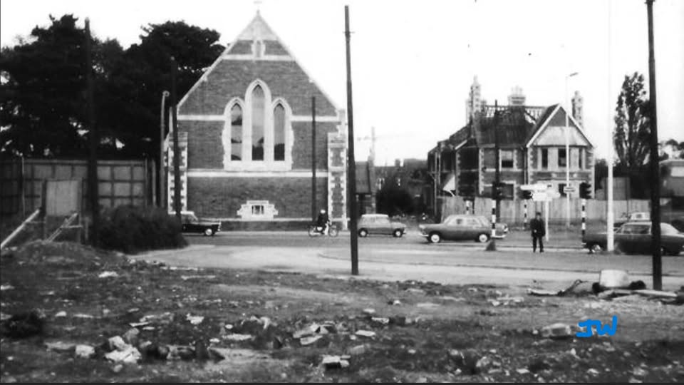 NicholasABill's tweet photo. @HistoryPegg Gabalfa wasn't as grand as that, as you can see from the photo (being demolished). More info here: https://t.co/jpAltgYfBm https://t.co/ODuk4FNQlL